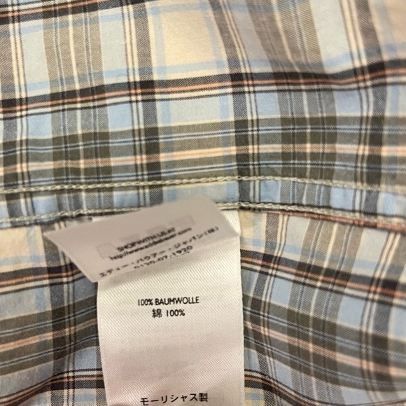 Eddie Bauer Men’s Blue 100% Cotton Plaid Short Sleeve Casual Button Down… - Picture 11 of 14